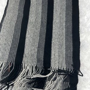 Yarnz New York Cashmere Stripe Scarf 61.5” L X 12”W